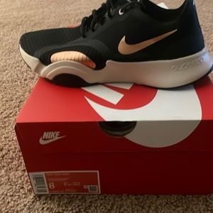 Nice Black Tennis Shoes For Women Black And Gold Still Boxed Never Worn